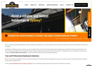 Best Handyman in Sydney Handyman Sydney