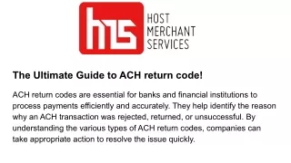 the ultimate guide to ach return code