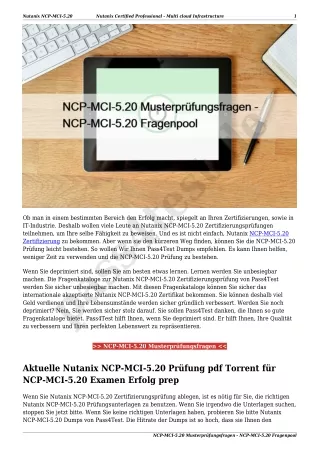 NCP-MCI-5.20 Musterprüfungsfragen - NCP-MCI-5.20 Fragenpool