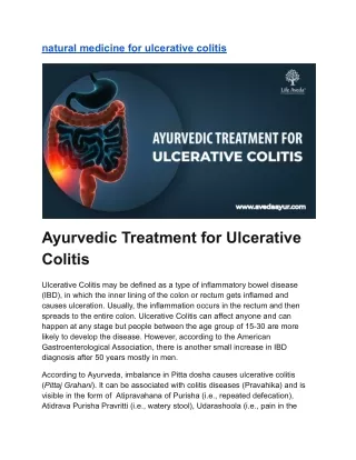 natural medicine for ulcerative colitis