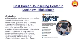 Best Career Counselling Center in Lucknow - Muktakash