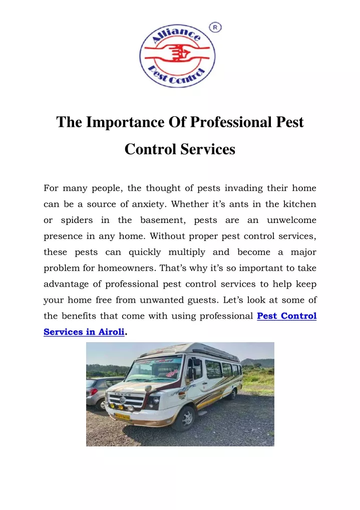 the importance of professional pest