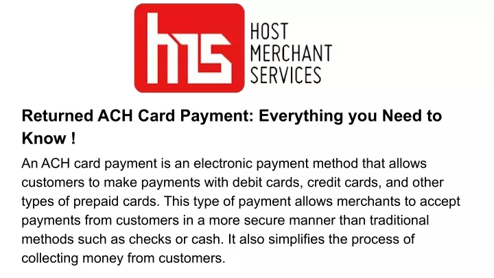 returned ach card payment everything you need