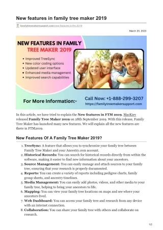 New features in family tree maker 2019