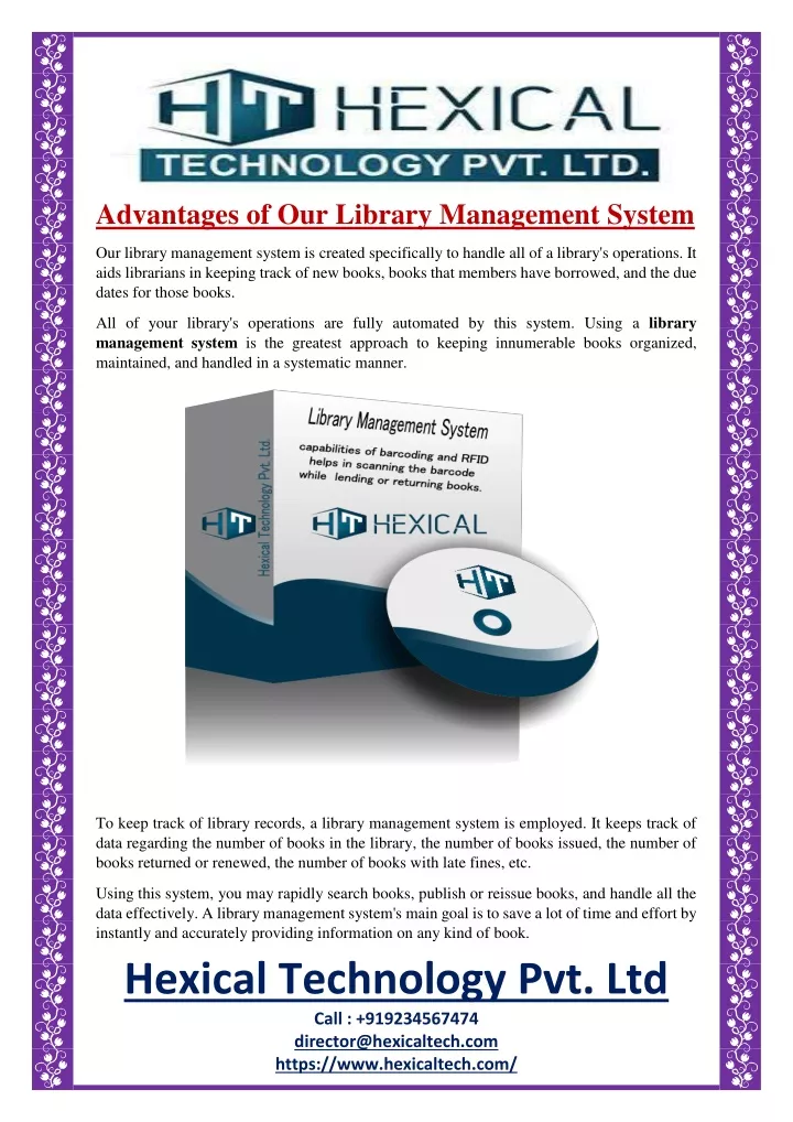 advantages of our library management system