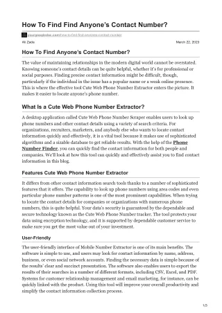 how to find find anyone s contact number