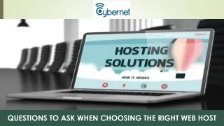 Questions to Ask When Choosing the Right Web Host