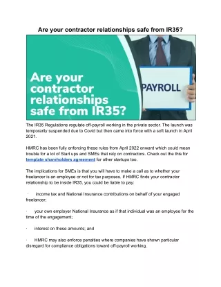 Are your contractor relationships safe from IR35_