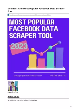 the best and most popular facebook data scraper