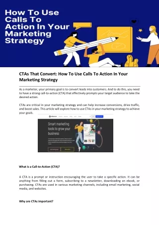 CTAs That Convert: How To Use Calls To Action In Your Marketing Strategy