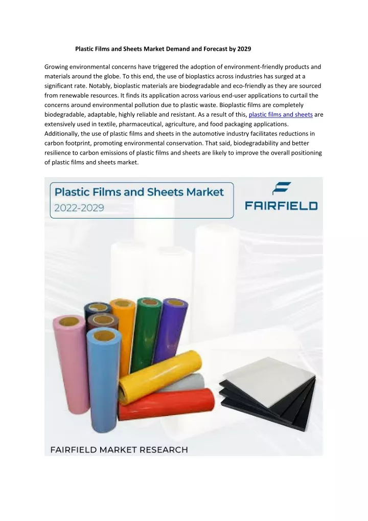 plastic films and sheets market demand