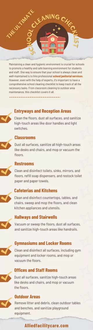 The Ultimate School Cleaning Checklist