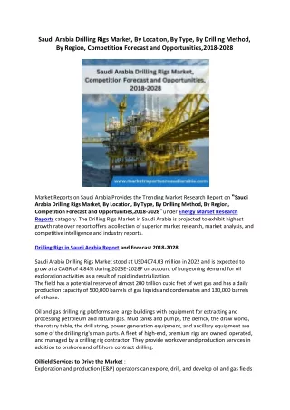 Saudi Arabia Drilling Rigs Market pdf file