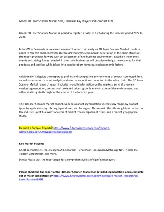 global 3d laser scanner market size overview