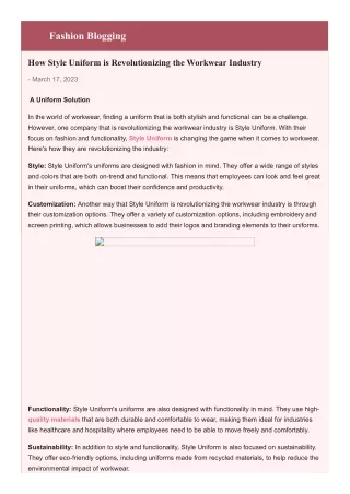 fashion blogging