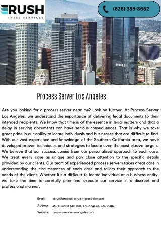 Process Server Los Angeles PDF