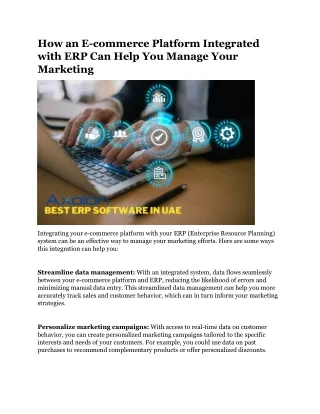 how an e commerce platform integrated with