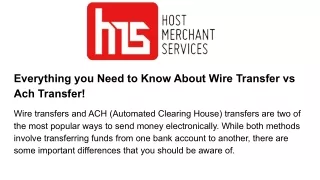 everything you need to know about wire transfer
