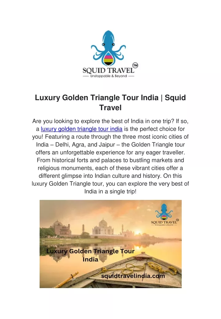 luxury golden triangle tour india squid travel