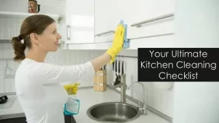 Your Ultimate Kitchen Cleaning Checklist