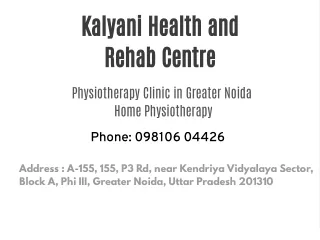 Physiotherapy center in Greater Noida