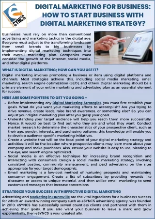 Digital Marketing for Business How to Start Business with Digital Marketing Strategy