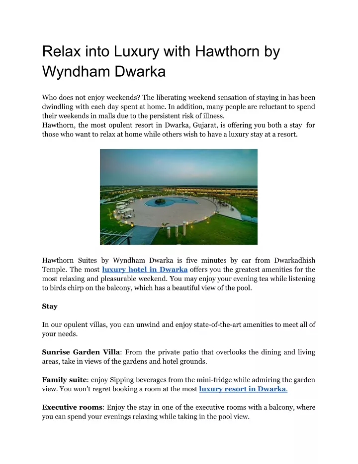 relax into luxury with hawthorn by wyndham dwarka