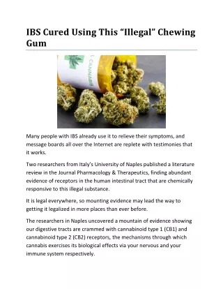 IBS Cured Using This “Illegal” Chewing Gum