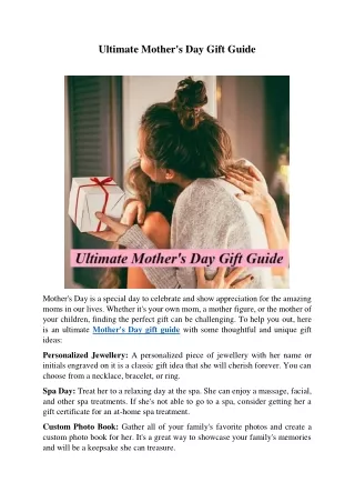 ultimate mother s day gift guide