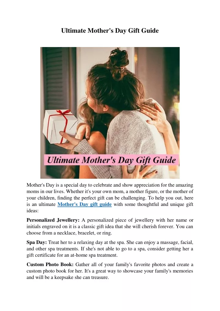 ultimate mother s day gift guide