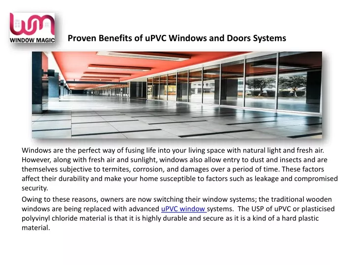 proven benefits of upvc windows and doors systems