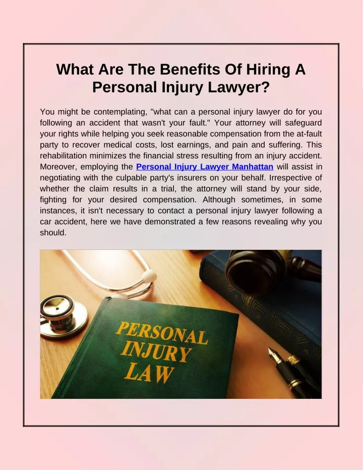 Ppt What Are The Benefits Of Hiring A Personal Injury Lawyer Powerpoint Presentation Id