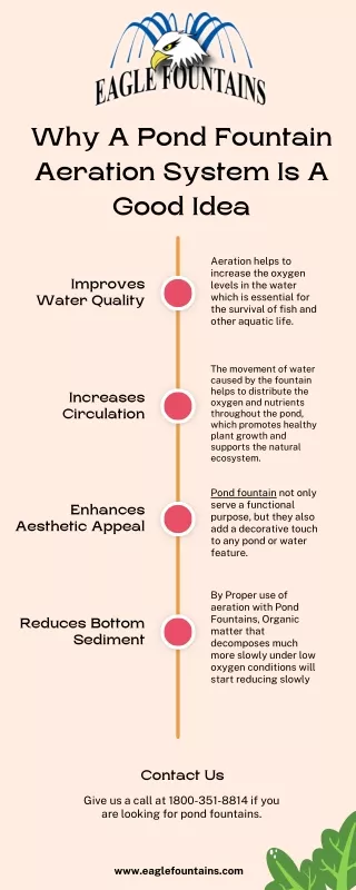 why a pond fountain aeration system is a good idea