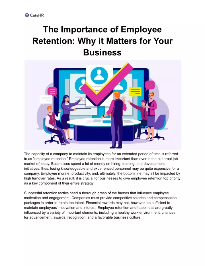 Ppt The Importance Of Employee Retention Why It Matters For Your Business Powerpoint