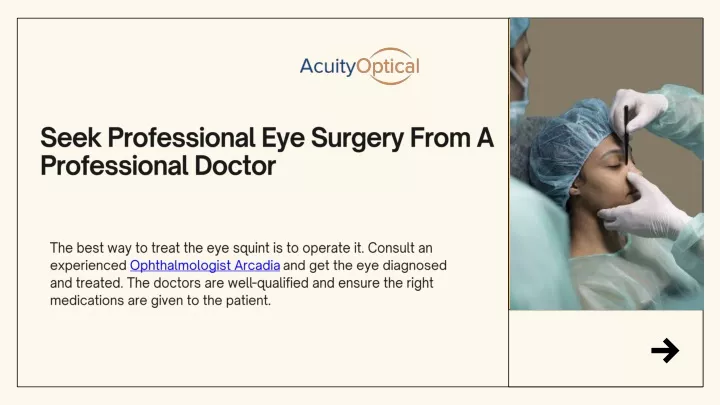 seek professional eye surgery from a professional