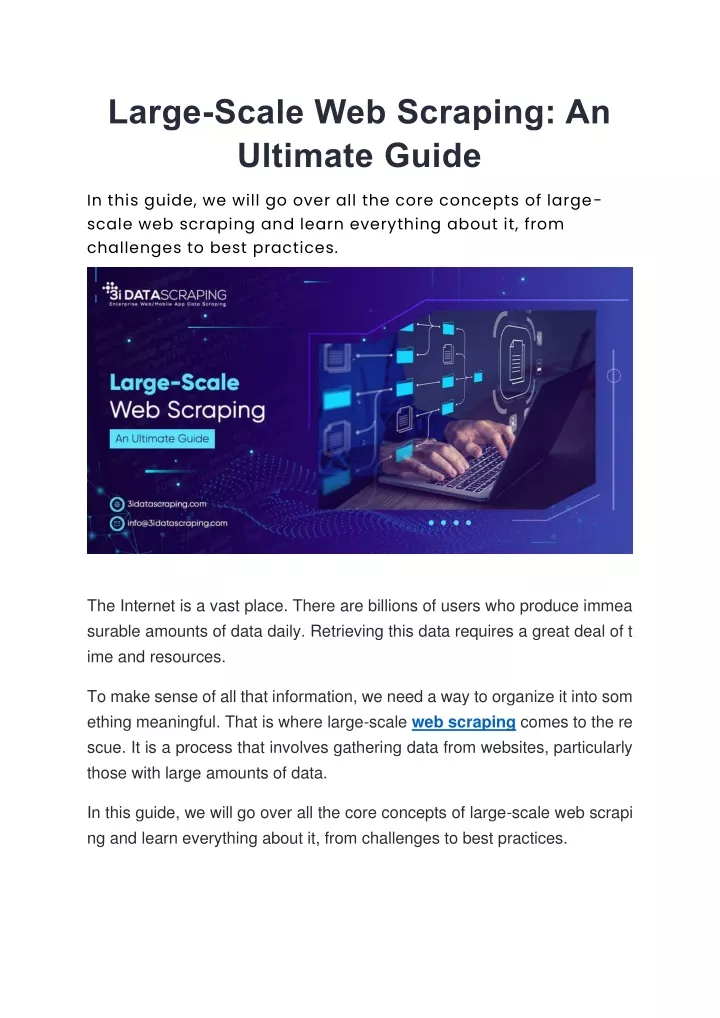 large scale web scraping an ultimate guide