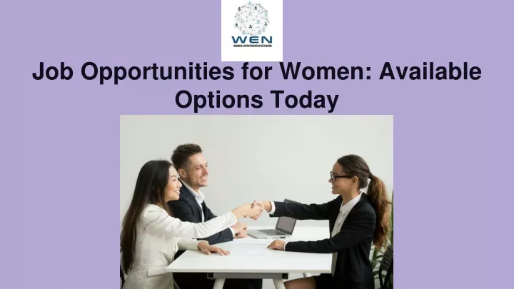 job opportunities for women available options today