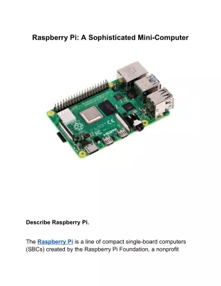 Different Types Of Raspberry Pi