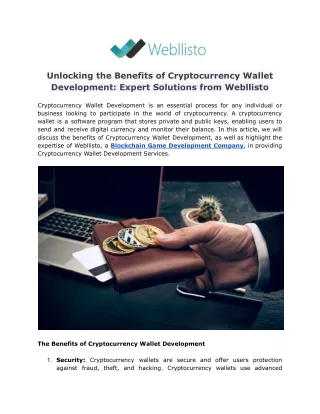 unlocking the benefits of cryptocurrency wallet