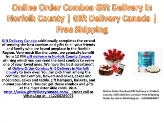 Free Shipping Gift Delivery in Norfolk County | Gift Hamper Delivery in Norfolk