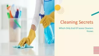 House Cleaning Secrets From The Professionals