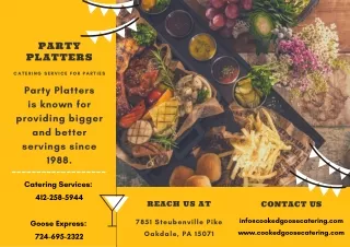 Party Trays Near Me Pittsburgh - Cooked Goose Catering