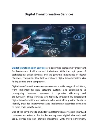 digital transformation services