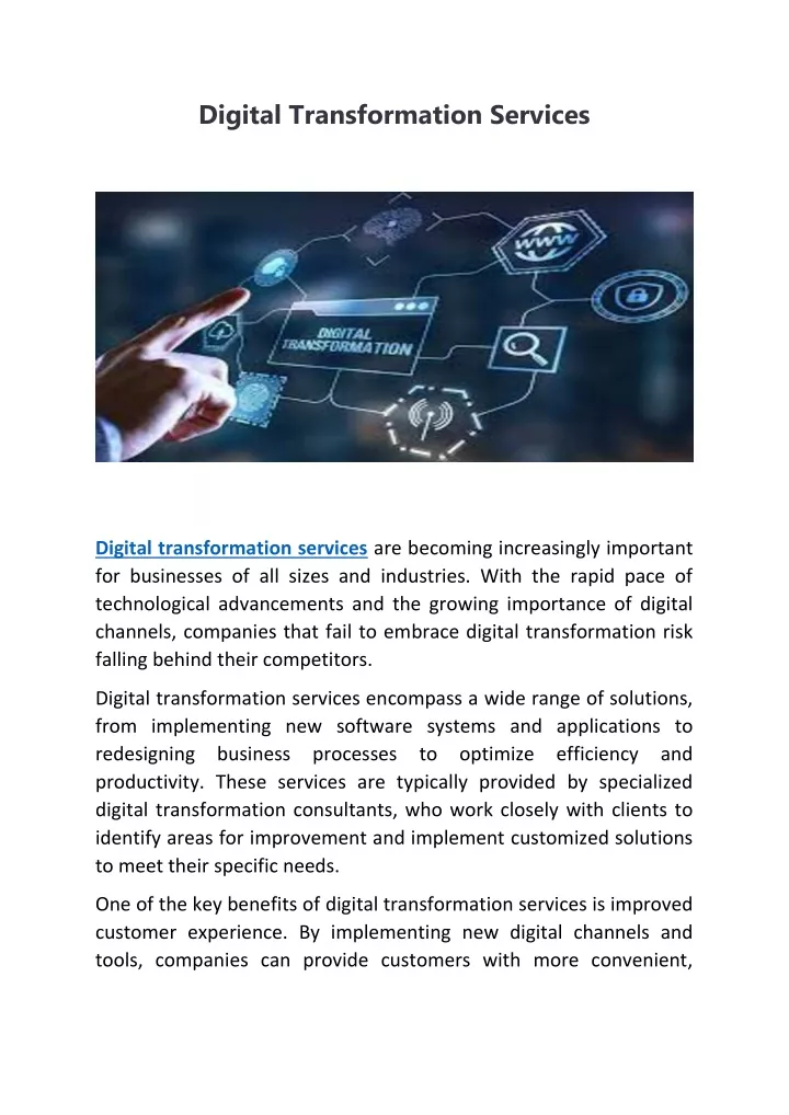 digital transformation services