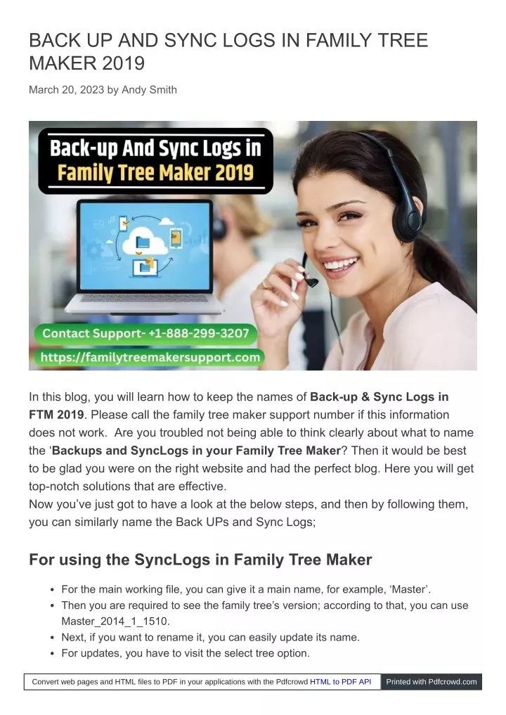 back up and sync logs in family tree maker 2019