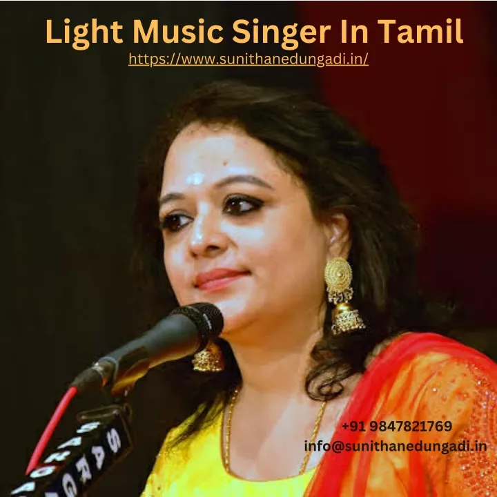light music singer in tamil https