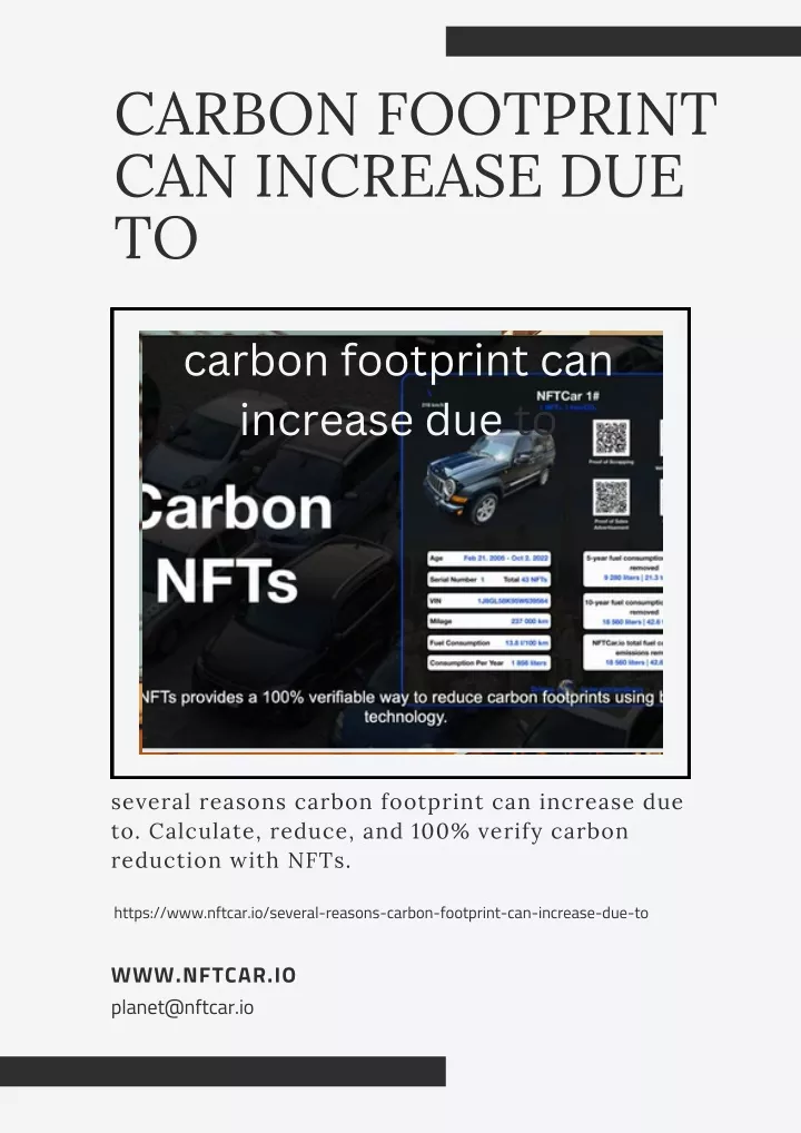 carbon footprint can increase due to