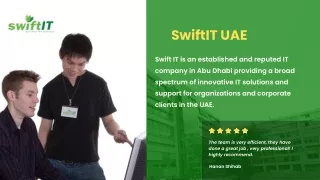 IT Solutions and Support Services Company in Abu Dhabi - Swiftit.ae