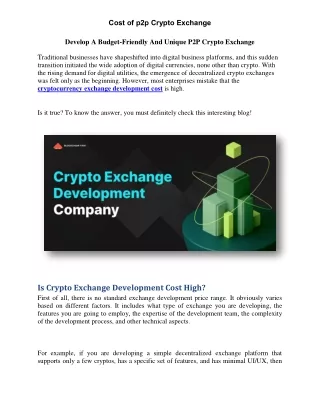 Cryptocurrency exchange development Company