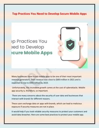 top practices you need to develop secure mobile